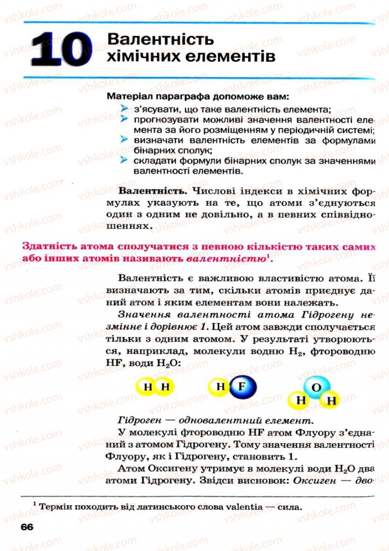 Страница 66 | Підручник Хімія 7 клас П.П. Попель, Л.С. Крикля 2007