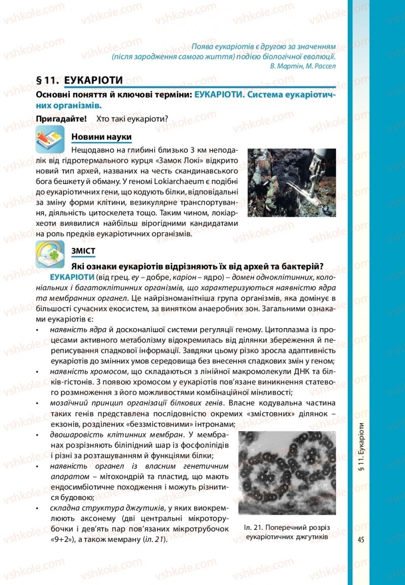 Страница 45 | Підручник Біологія 10 клас В.І. Соболь 2018