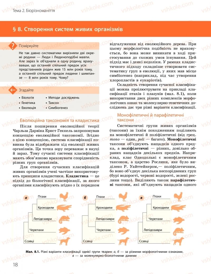 Страница 18 | Підручник Біологія 10 клас К.М. Задорожний, О.М. Утєвська 2018