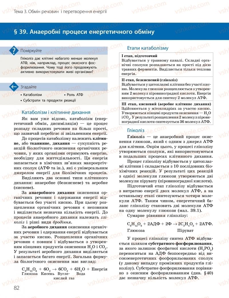 Страница 82 | Підручник Біологія 10 клас К.М. Задорожний, О.М. Утєвська 2018