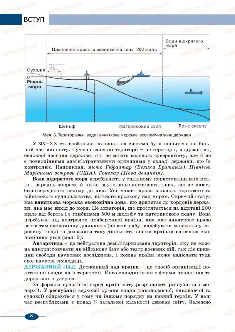 Страница 8 | Підручник Географія 10 клас В.М. Бойко, Ю.С. Брайчевський, Б.П. Яценко 2018