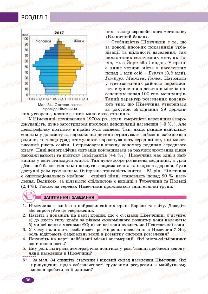 Страница 56 | Підручник Географія 10 клас В.М. Бойко, Ю.С. Брайчевський, Б.П. Яценко 2018