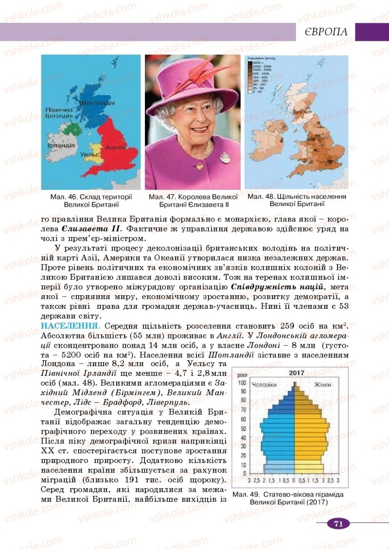 Страница 71 | Підручник Географія 10 клас В.М. Бойко, Ю.С. Брайчевський, Б.П. Яценко 2018