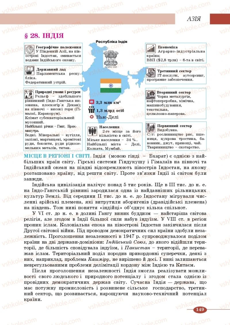 Страница 149 | Підручник Географія 10 клас В.М. Бойко, Ю.С. Брайчевський, Б.П. Яценко 2018