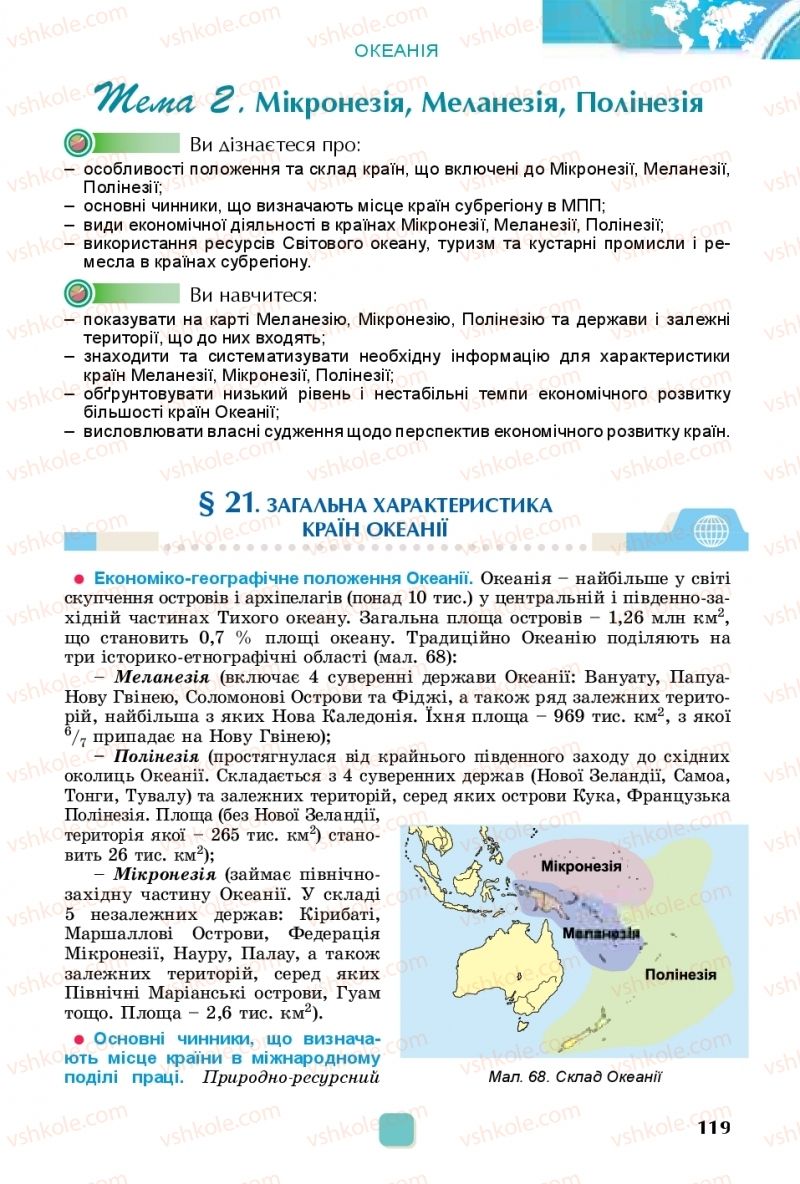 Страница 119 | Підручник Географія 10 клас В.В. Безуглий, Г.О. Лисичарова 2018