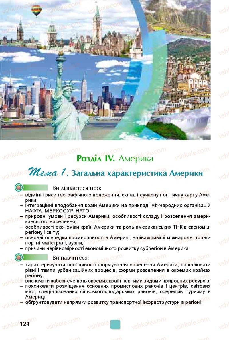 Страница 124 | Підручник Географія 10 клас В.В. Безуглий, Г.О. Лисичарова 2018