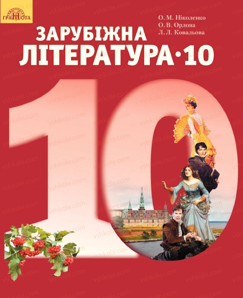 Страница 1 | Підручник Зарубіжна література 10 клас О.М. Ніколенко, О.В. Орлова, Л.Л. Ковальова 2018