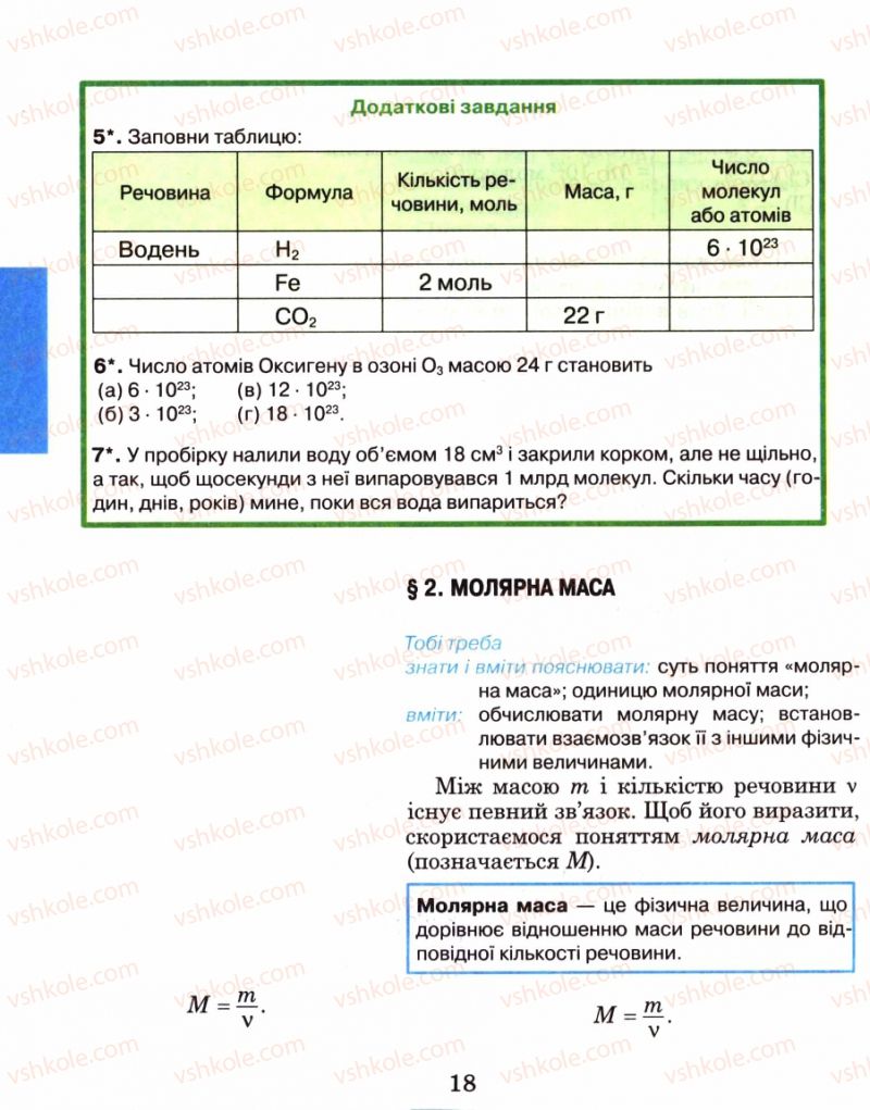 Страница 18 | Підручник Хімія 8 клас Н.М. Буринська 2008