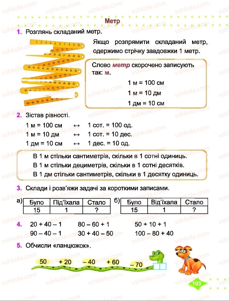 Страница 103 | Підручник Математика 1 клас О.П. Корчевська, М.В. Козак 2018