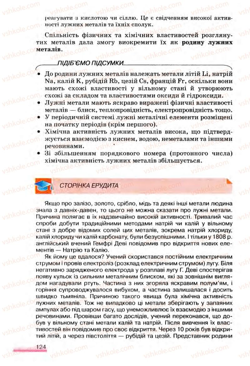 Страница 124 | Підручник Хімія 8 клас О.Г. Ярошенко 2008