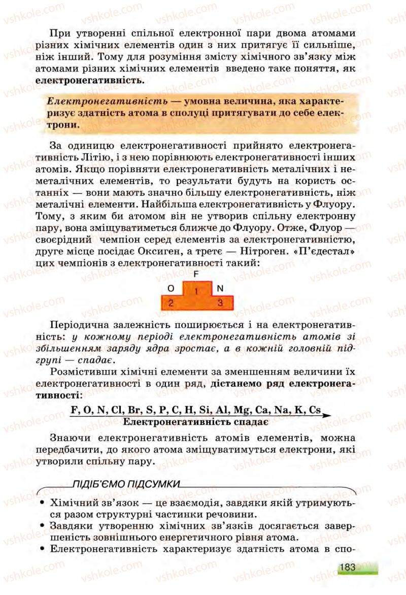 Страница 183 | Підручник Хімія 8 клас О.Г. Ярошенко 2008