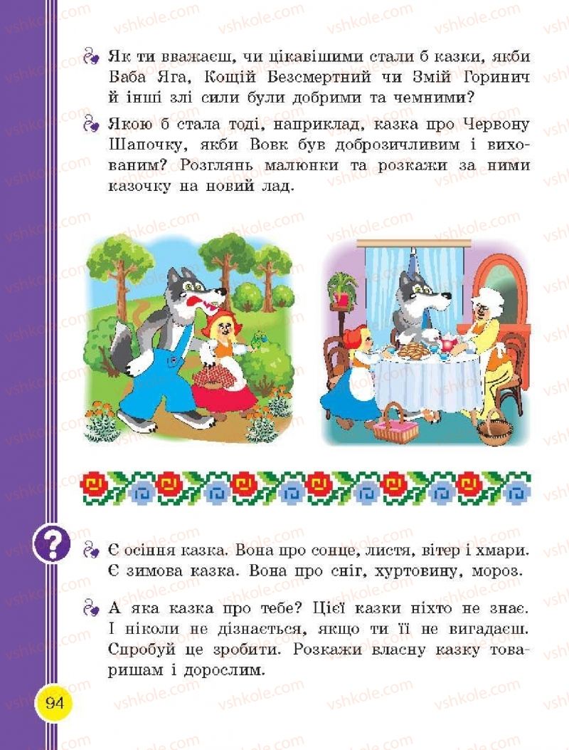 Страница 94 | Підручник Буквар 1 клас Н.О. Воскресенська, І.В. Цепова 2018 2 частина