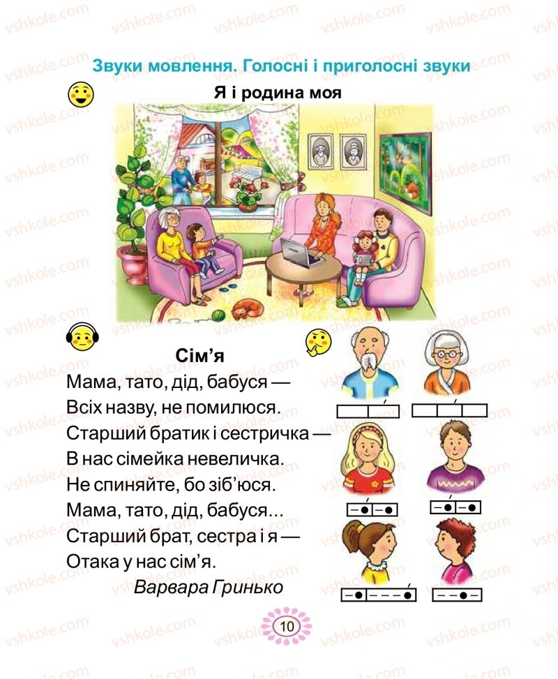 Страница 10 | Підручник Буквар 1 клас В.І. Наумчук, М.М. Наумчук 2018 1 частина