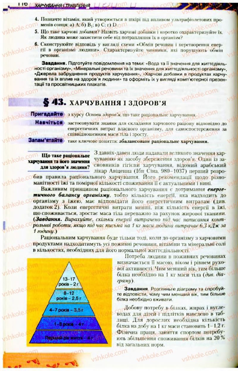 Страница 116 | Підручник Біологія 9 клас Н.Ю. Матяш, М.Н. Шабатура 2009