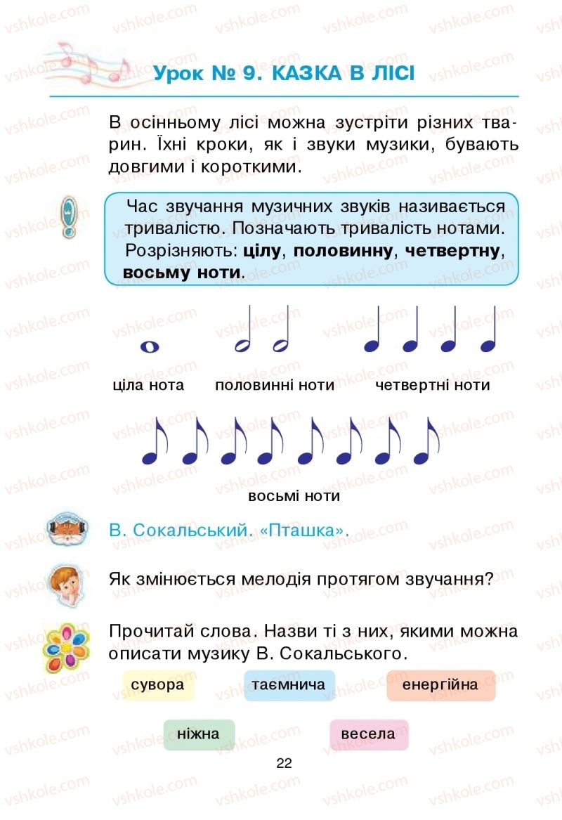 Страница 22 | Підручник Мистецтво 1 клас Л.Г. Кондратова 2018