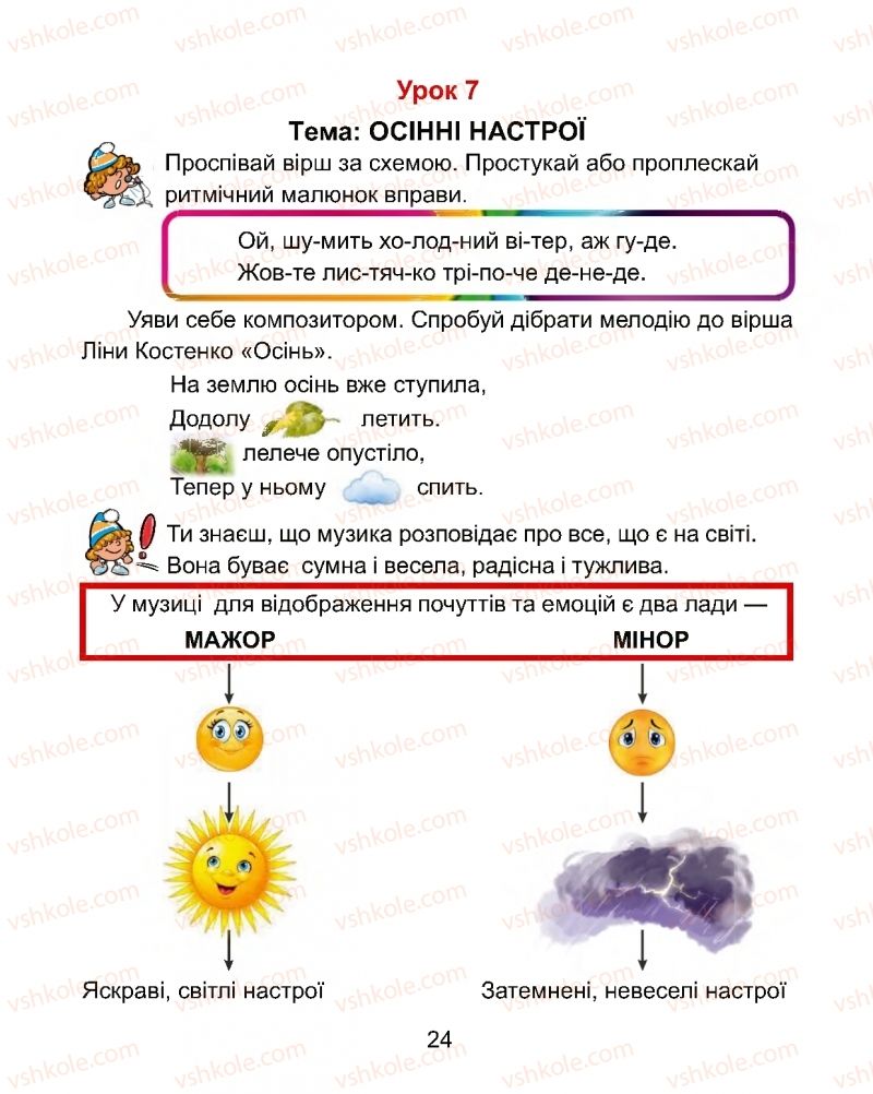 Страница 24 | Підручник Мистецтво 1 клас Г.О. Кізілова, О.А. Шулько 2018