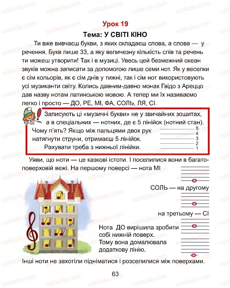 Страница 63 | Підручник Мистецтво 1 клас Г.О. Кізілова, О.А. Шулько 2018