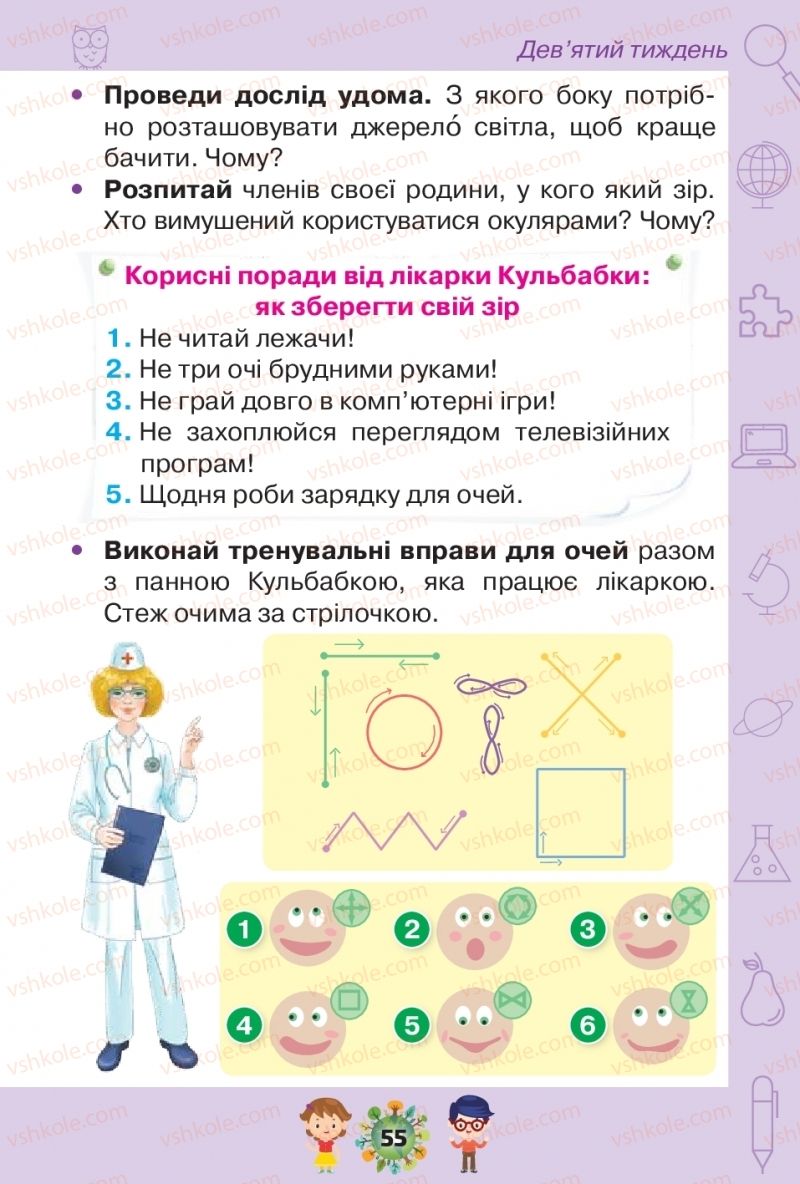 Страница 55 | Підручник Я досліджую світ 1 клас І.В. Грущинська, З.М. Хитра, І.І. Дробязко 2018 1 частина