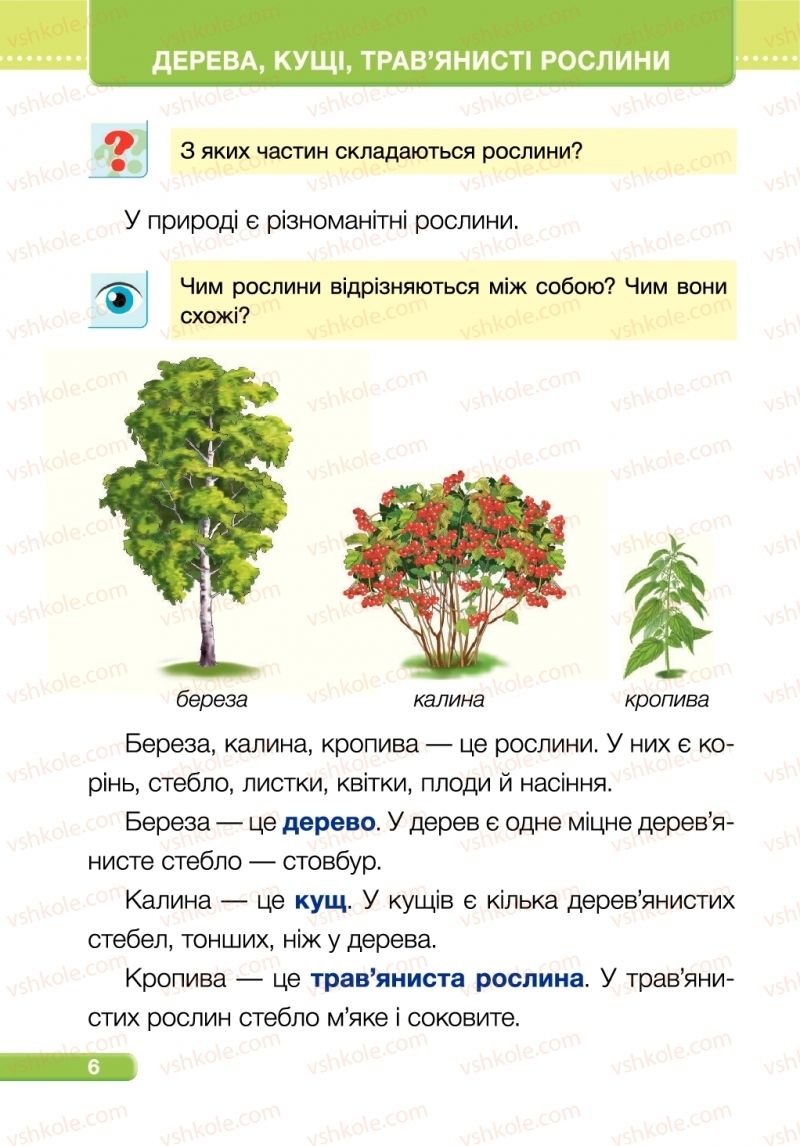 Страница 6 | Підручник Я досліджую світ 1 клас І.І. Жаркова, Л.А. Мечник 2018 2 частина