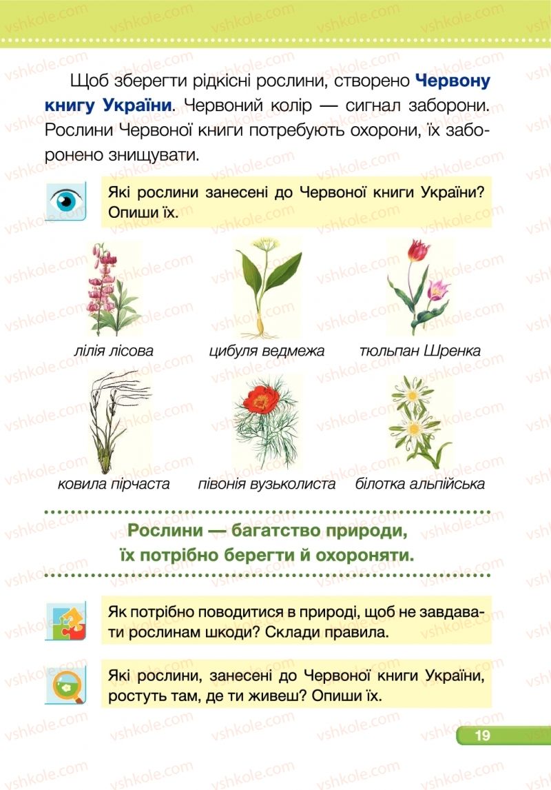 Страница 19 | Підручник Я досліджую світ 1 клас І.І. Жаркова, Л.А. Мечник 2018 2 частина