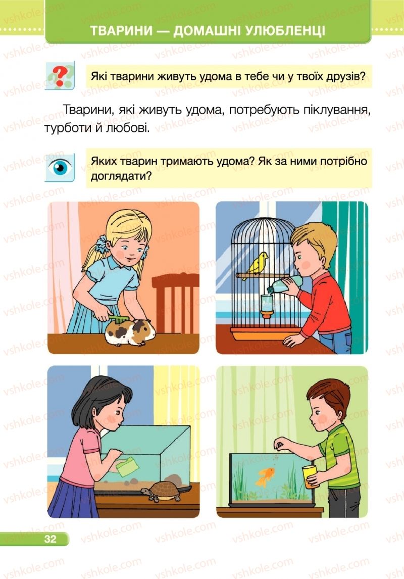 Страница 32 | Підручник Я досліджую світ 1 клас І.І. Жаркова, Л.А. Мечник 2018 2 частина