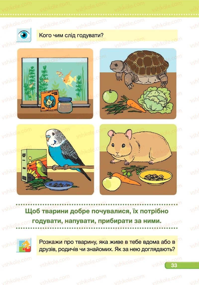 Страница 33 | Підручник Я досліджую світ 1 клас І.І. Жаркова, Л.А. Мечник 2018 2 частина