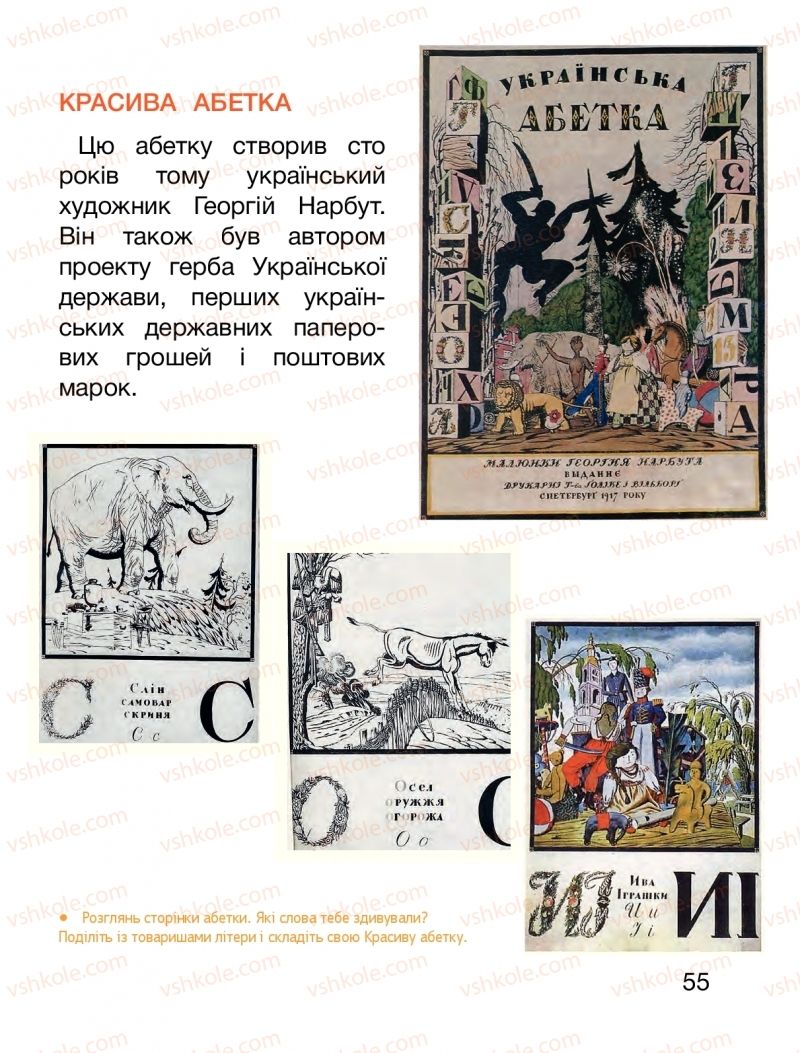 Страница 55 | Підручник Я досліджую світ 1 клас О.Л. Іщенко, О.М. Ващенко, Л.В. Романенко, О.М. Кліщ 2018 2 частина