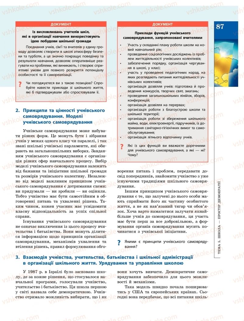 Страница 87 | Підручник Громадянська освіта 10 клас О.О. Гісем, О.О. Мартинюк 2018 Інтегрований курс