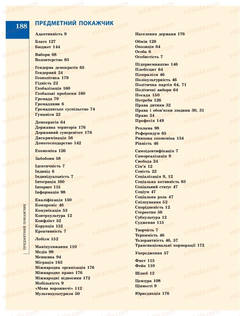 Страница 188 | Підручник Громадянська освіта 10 клас О.О. Гісем, О.О. Мартинюк 2018 Інтегрований курс