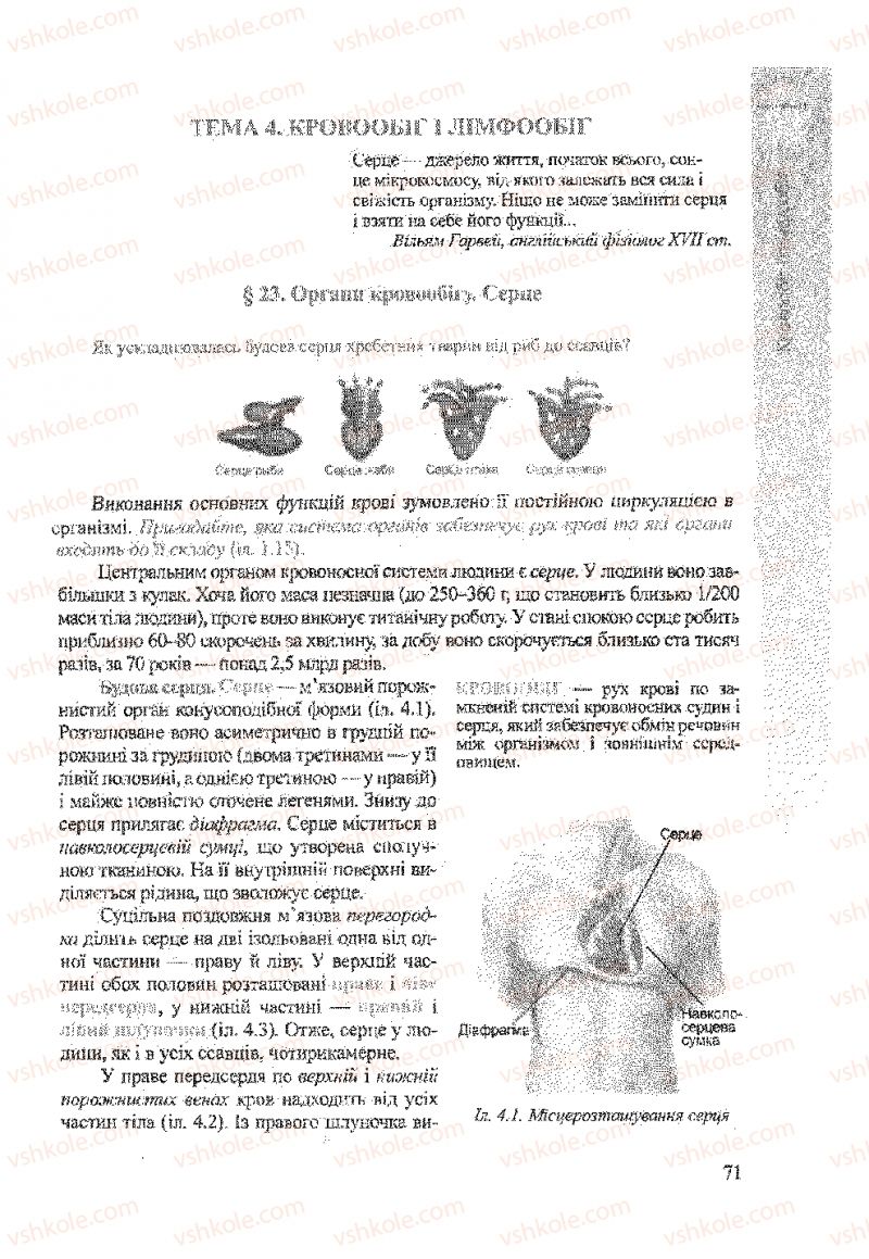 Страница 71 | Підручник Біологія 9 клас А.В. Степанюк, Н.Й. Міщук, Т.В. Гладюк 2009