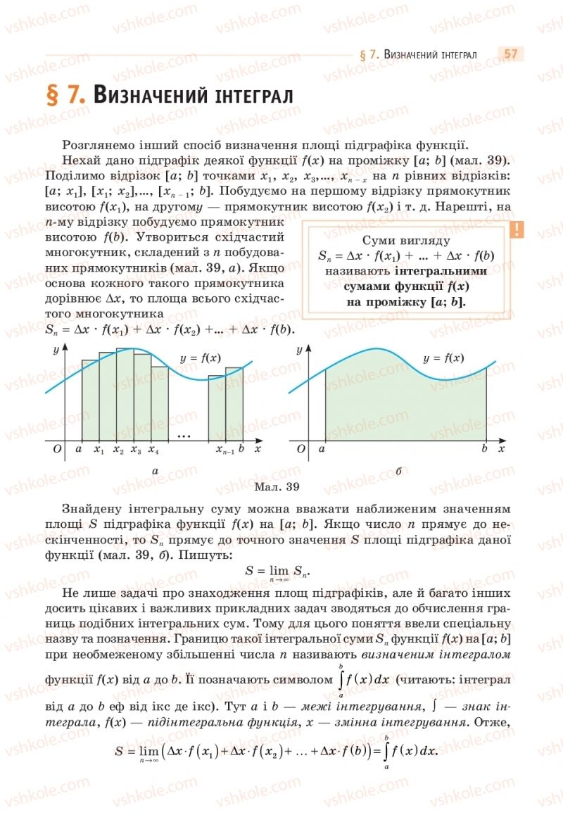 Страница 57 | Підручник Математика 11 клас Г.П. Бевз, В.Г. Бевз 2019