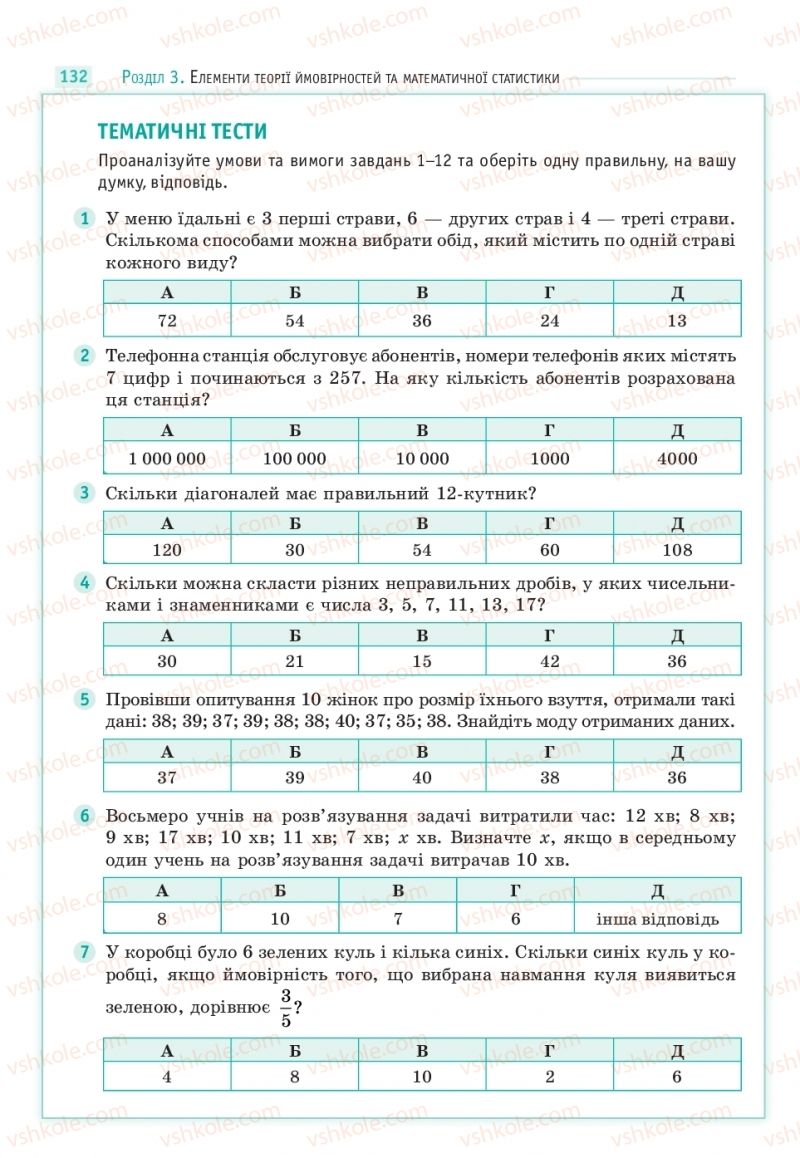 Страница 132 | Підручник Математика 11 клас Г.П. Бевз, В.Г. Бевз 2019