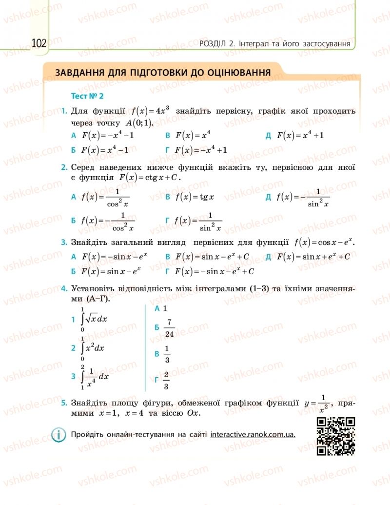 Страница 102 | Підручник Математика 11 клас Є.П. Нелін, О.Є. Долгова 2019