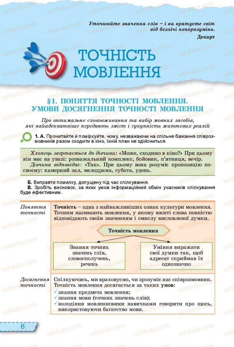 Страница 6 | Підручник Українська мова 11 клас О.В. Заболотний, В.В. Заболотний 2019 На російській мові