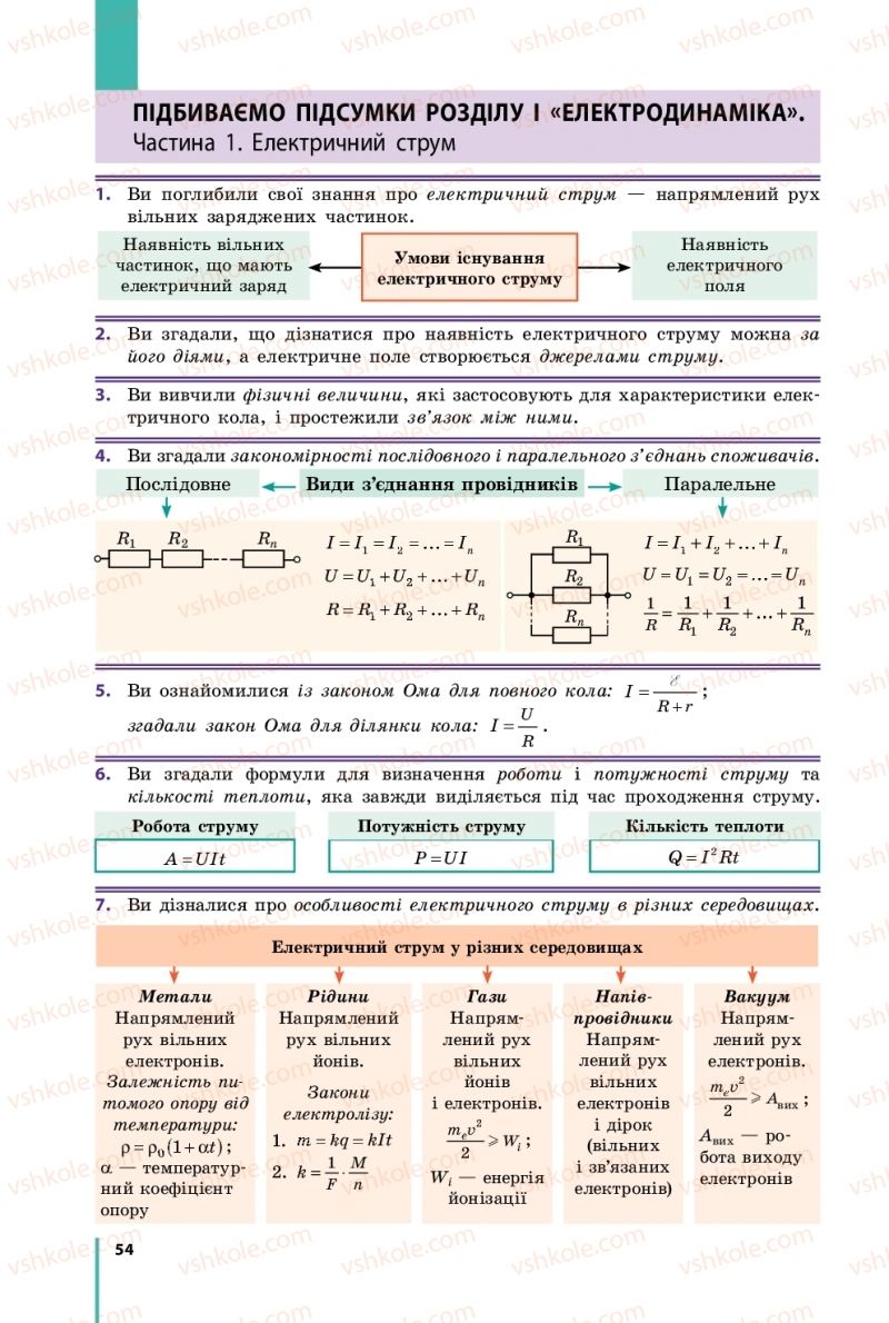 Страница 54 | Підручник Фізика 11 клас В.Г. Бар'яхтар, С.О. Довгий, Ф.Я. Божинова, О.О. Кірюхіна 2019