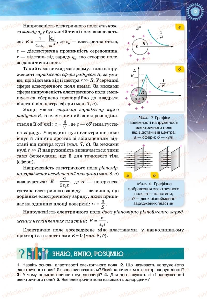 Страница 13 | Підручник Фізика 11 клас Т.М. Засєкіна, Д.О. Засєкін 2019 Ревень стандарту