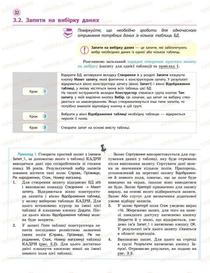 Страница 32 | Підручник Інформатика 11 клас В.Д. Руденко, Н.В. Речич, В.О. Потієнко 2019