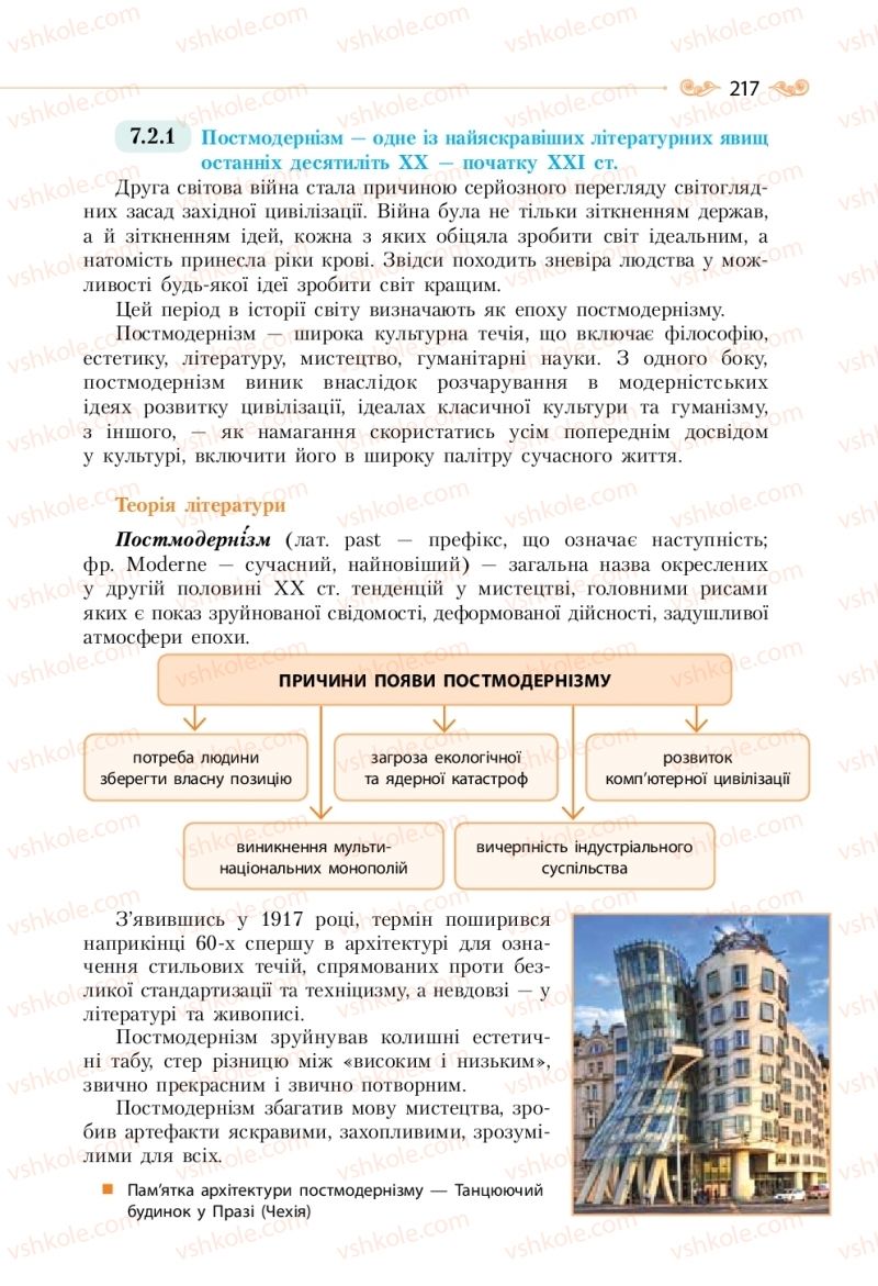 Страница 217 | Підручник Зарубіжна література 11 клас Н.М. Кадоб’янська, Л.М. Удовиченко 2019