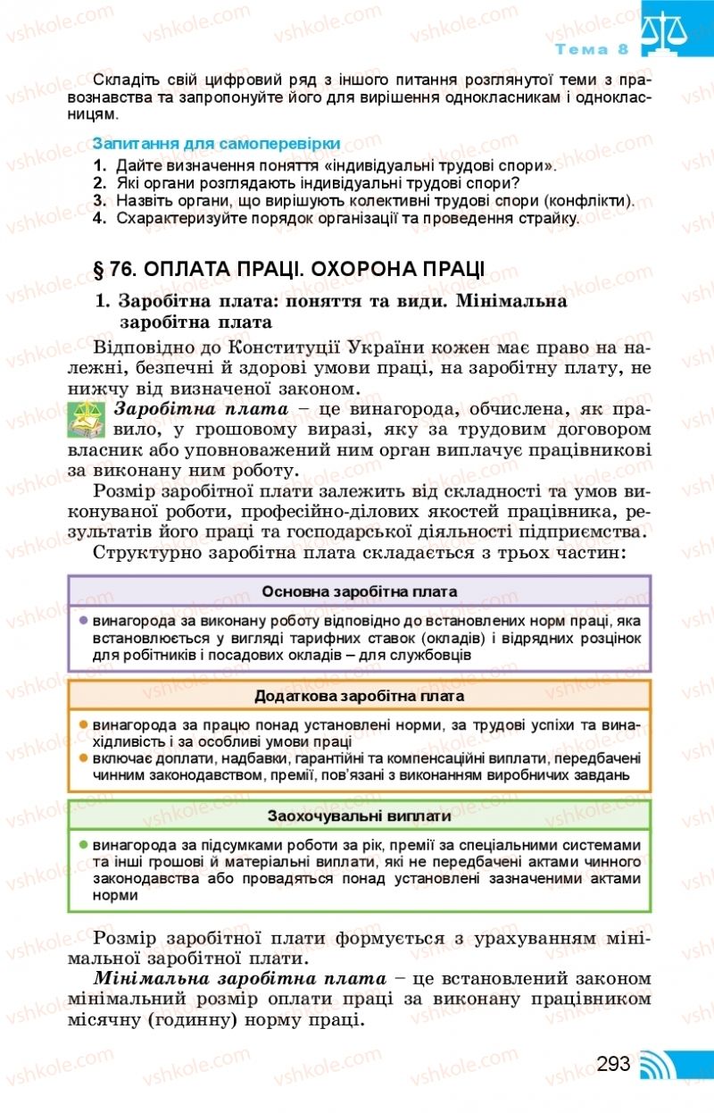 Страница 293 | Підручник Правознавство 11 клас Т. М. Філіпенко, В. Л. Сутковий 2019