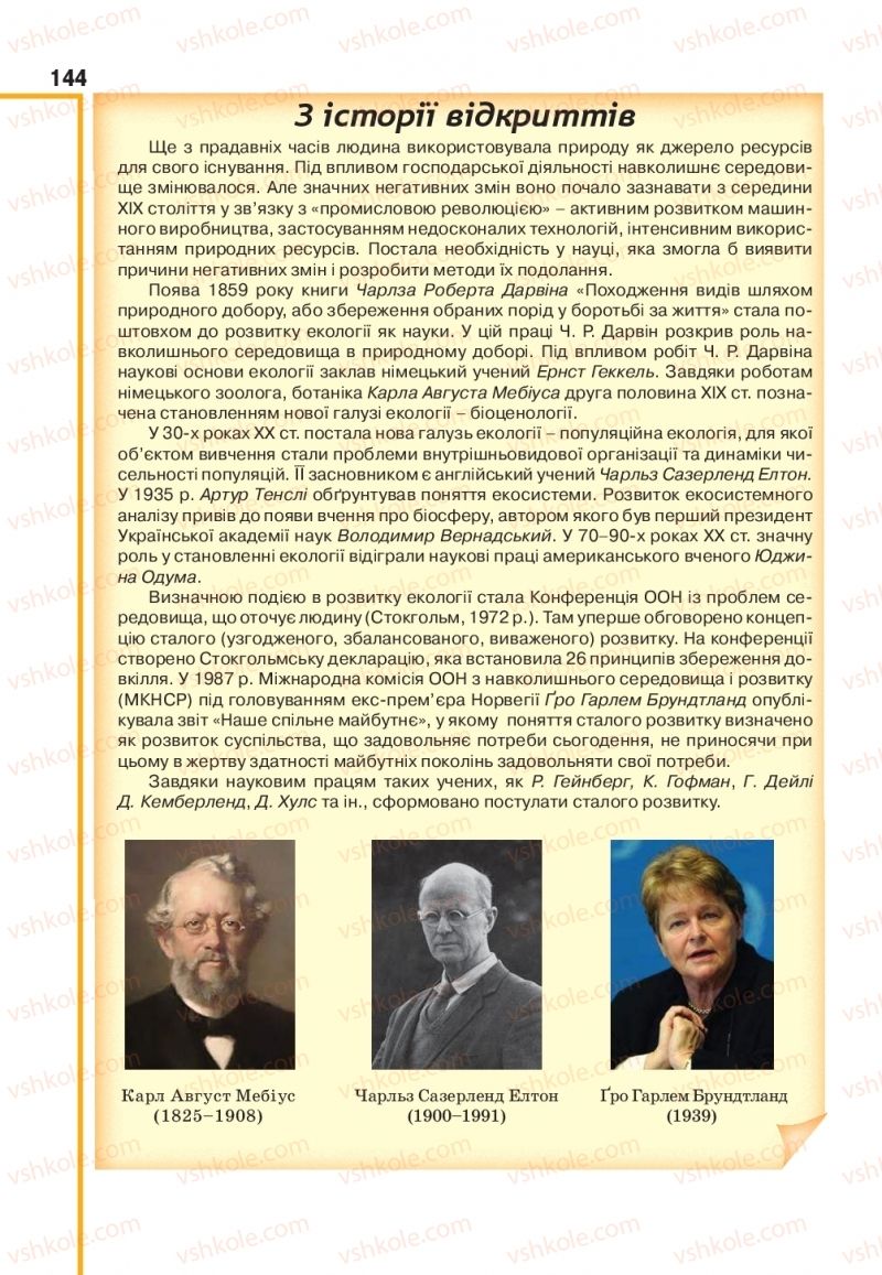 Страница 144 | Підручник Біологія 11 клас О.А. Андерсон, М.А. Вихренко, А.О. Чернінський, С.М. Міюс 2019