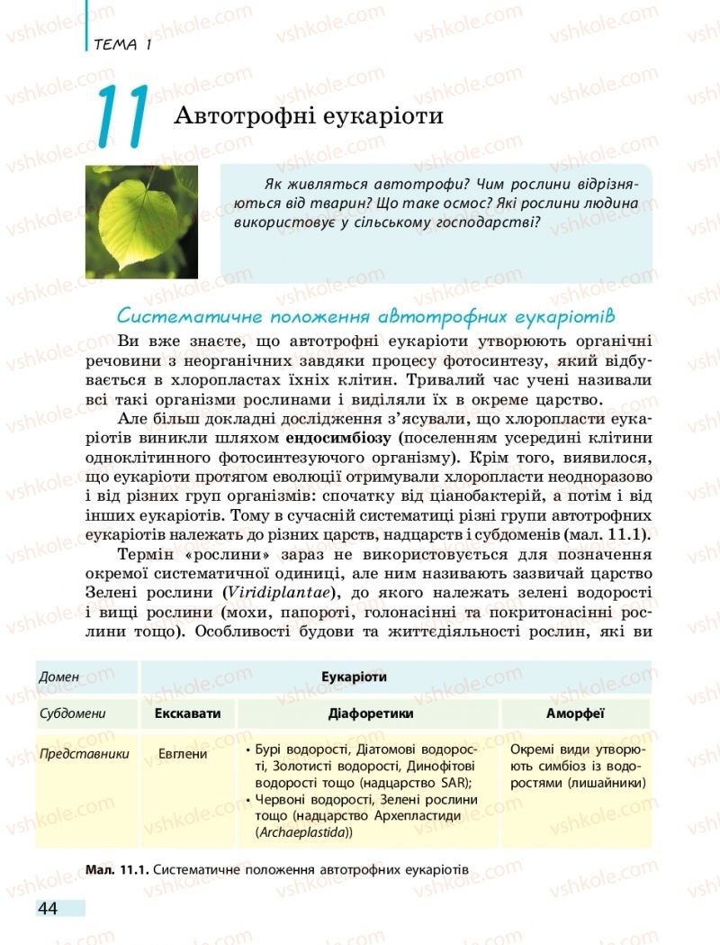 Страница 44 | Підручник Біологія 10 клас К.М. Задорожний 2018