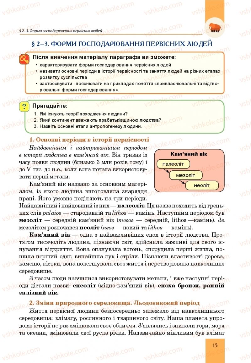 Страница 15 | Підручник Всесвітня історія 6 клас Н.М. Сорочинська, О.О. Мартинюк 2019 Інтегрований курс