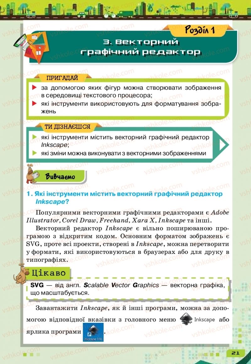 Страница 21 | Підручник Інформатика 6 клас Н.В. Морзе, О.В. Барна, В.П. Вембер 2019