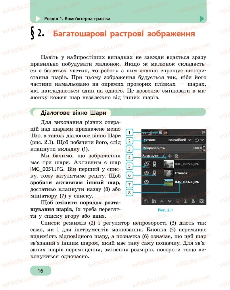 Страница 16 | Підручник Інформатика 6 клас О.О. Бондаренко, В.В. Ластовецький, О.П. Пилипчук, Є.А. Шестопалов 2019