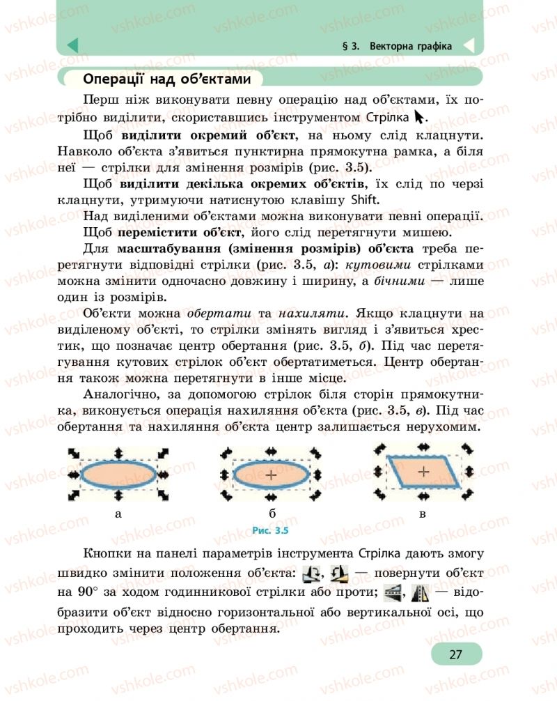 Страница 27 | Підручник Інформатика 6 клас О.О. Бондаренко, В.В. Ластовецький, О.П. Пилипчук, Є.А. Шестопалов 2019