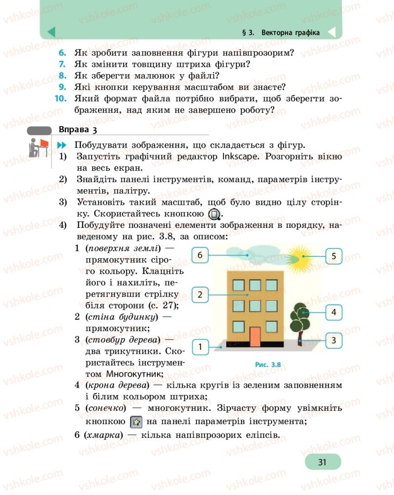 Страница 31 | Підручник Інформатика 6 клас О.О. Бондаренко, В.В. Ластовецький, О.П. Пилипчук, Є.А. Шестопалов 2019