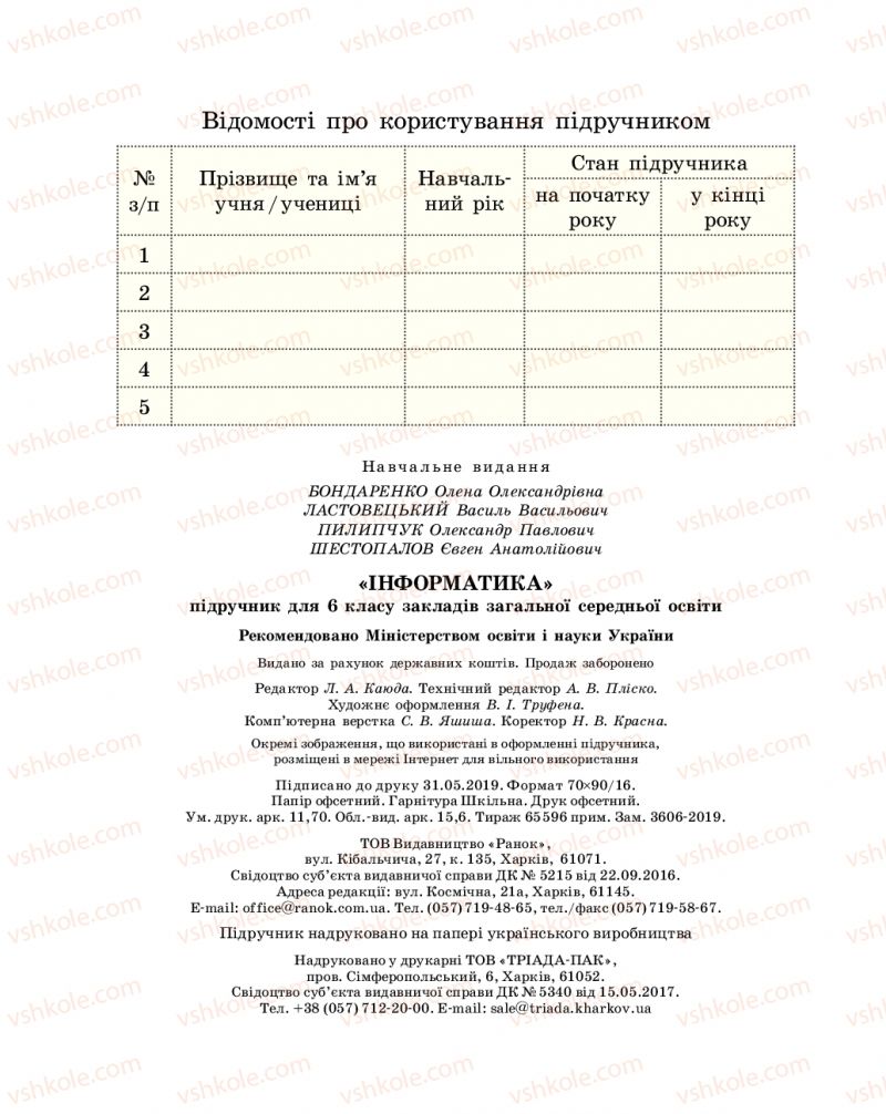 Страница 160 | Підручник Інформатика 6 клас О.О. Бондаренко, В.В. Ластовецький, О.П. Пилипчук, Є.А. Шестопалов 2019