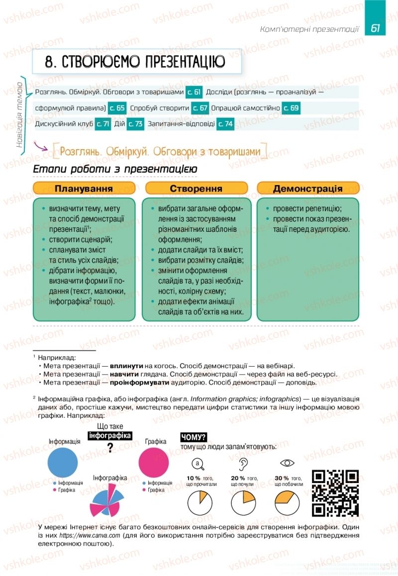 Страница 61 | Підручник Інформатика 6 клас О.В. Коршунова, І.О. Завадський 2019