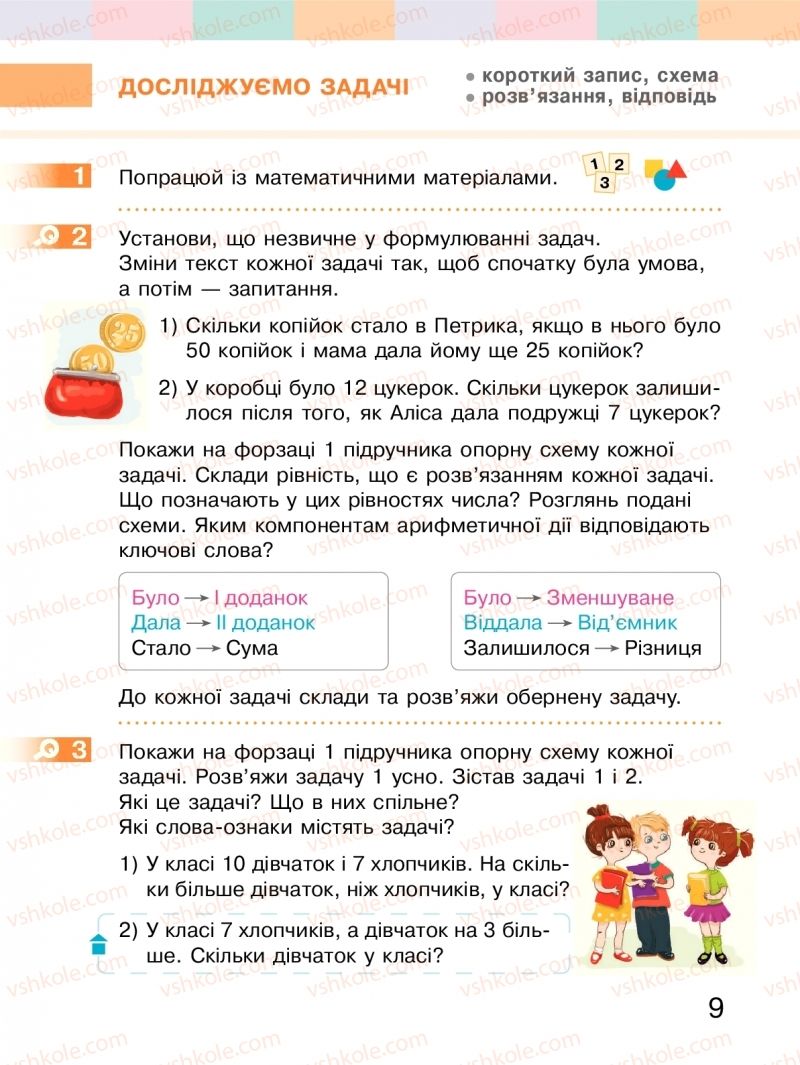 Страница 9 | Підручник Математика 2 клас С.О. Скворцова, О.В. Онопрієнко 2019