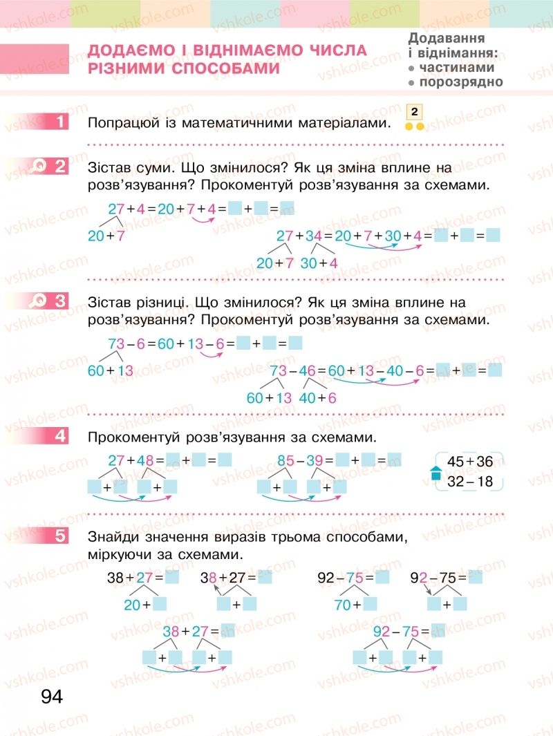 Страница 94 | Підручник Математика 2 клас С.О. Скворцова, О.В. Онопрієнко 2019